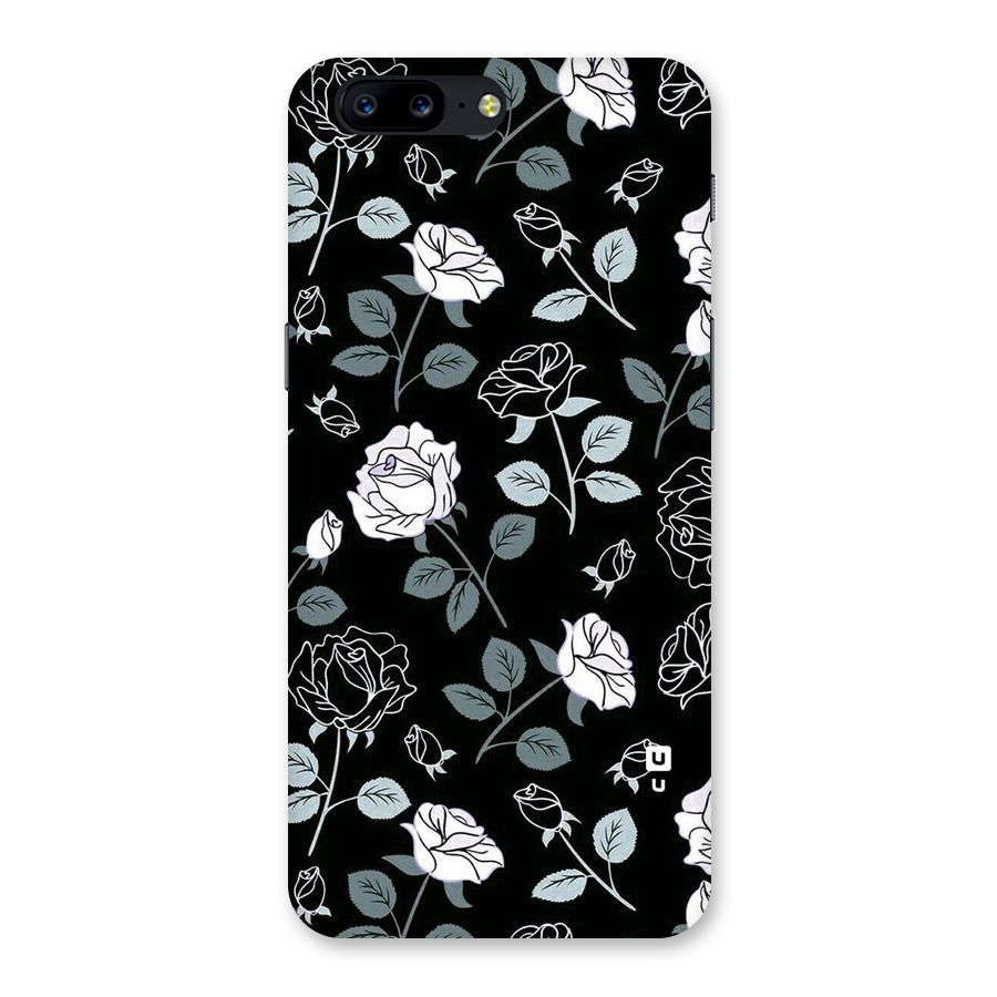 Black Artsy Bloom Back Case for OnePlus 5
