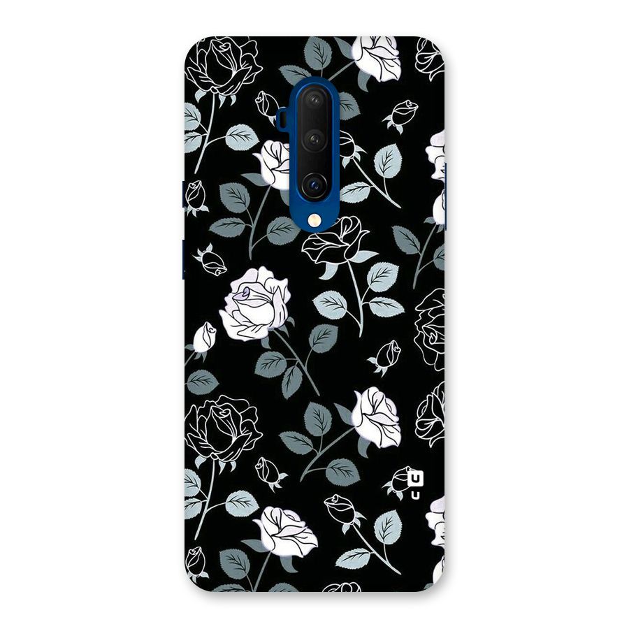 Black Artsy Bloom Back Case for OnePlus 7T Pro