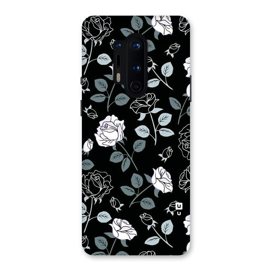 Black Artsy Bloom Back Case for OnePlus 8 Pro