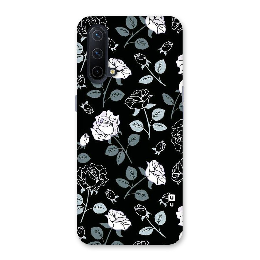 Black Artsy Bloom Back Case for OnePlus Nord CE 5G