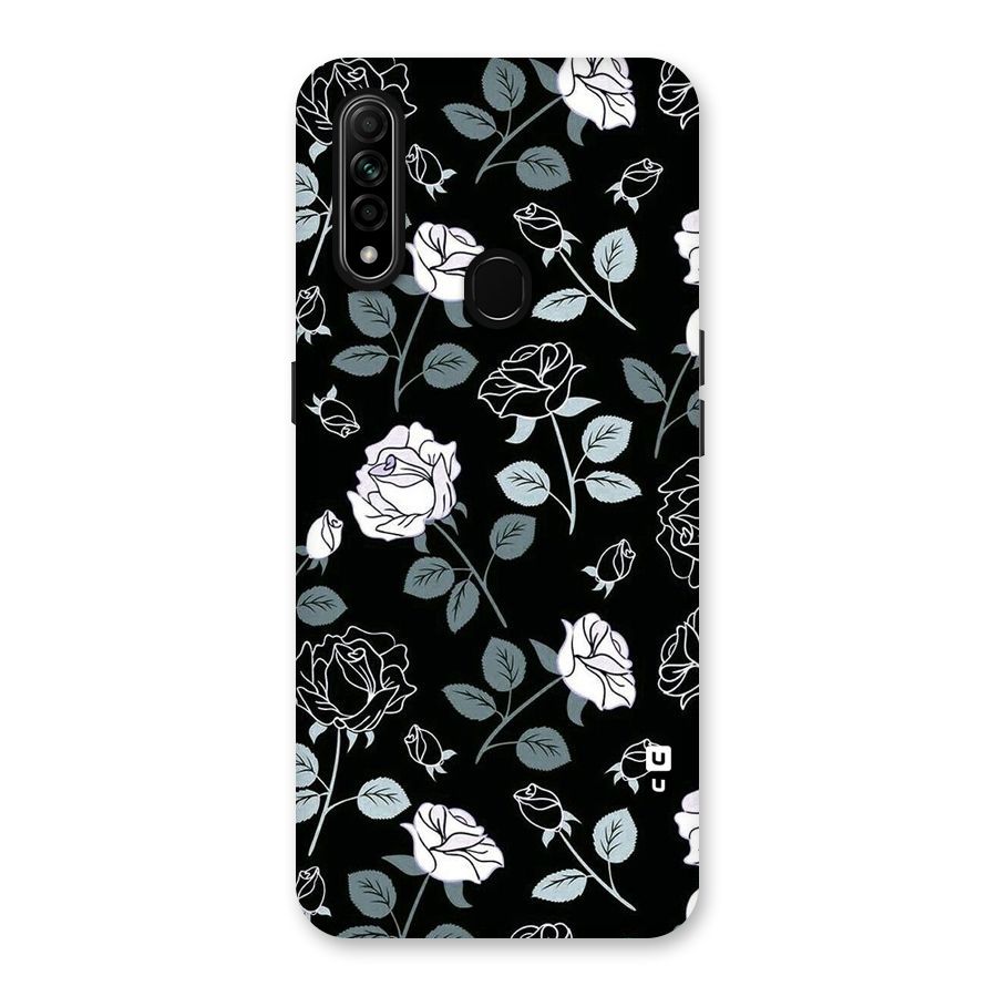 Black Artsy Bloom Back Case for Oppo A31