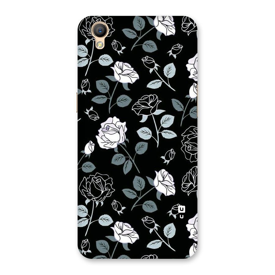 Black Artsy Bloom Back Case for Oppo A37