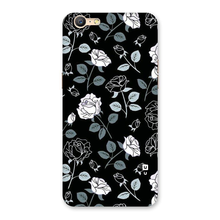 Black Artsy Bloom Back Case for Oppo A39