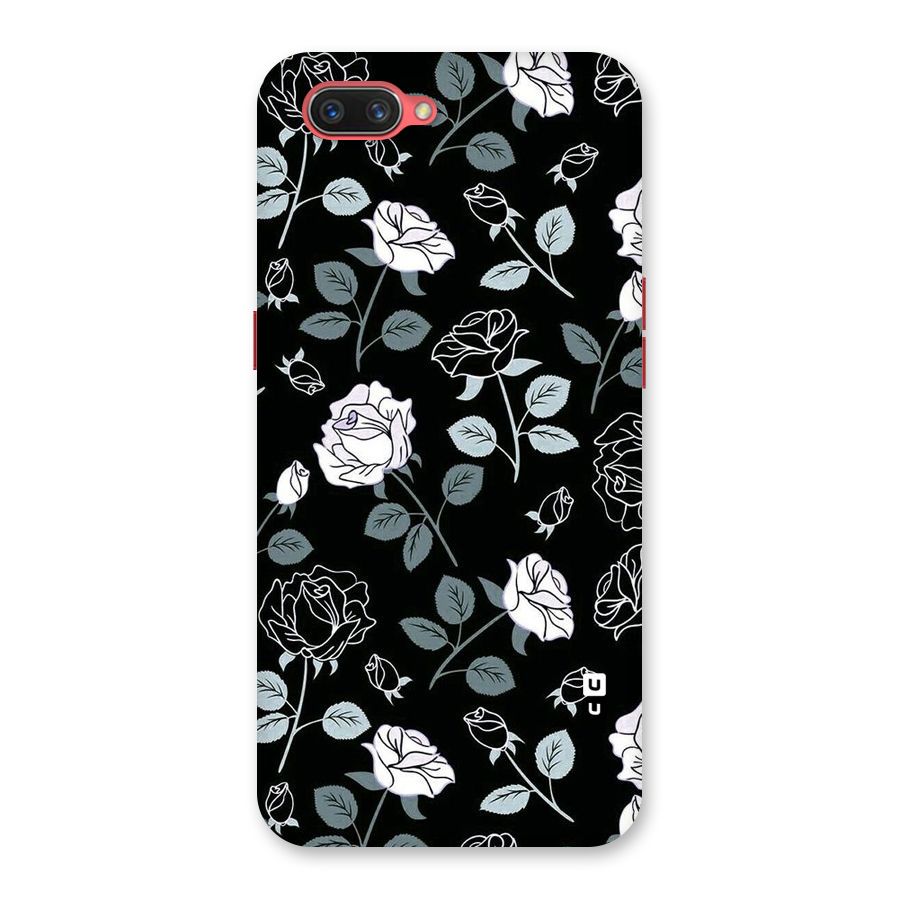 Black Artsy Bloom Back Case for Oppo A3s