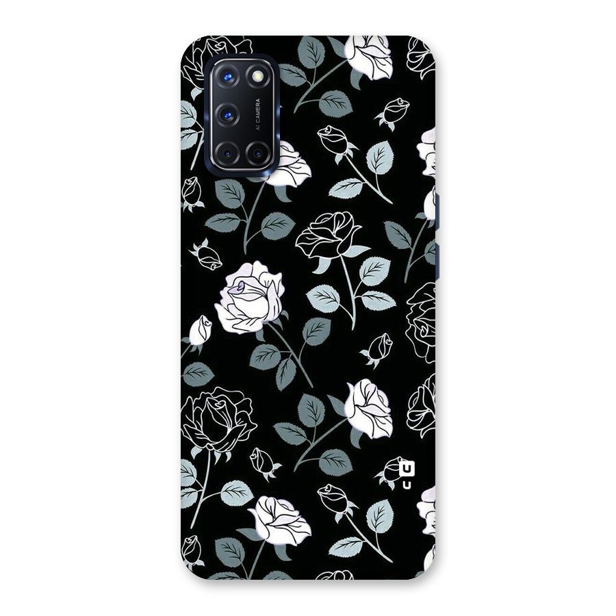 Black Artsy Bloom Back Case for Oppo A52