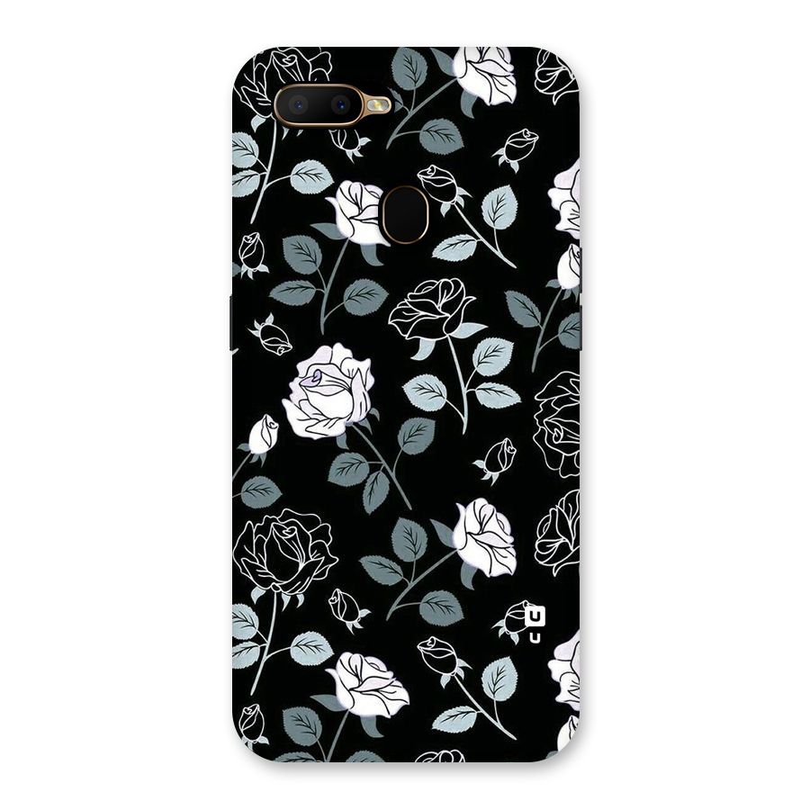 Black Artsy Bloom Back Case for Oppo A5s