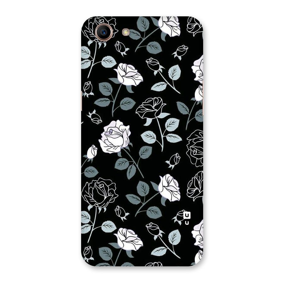 Black Artsy Bloom Back Case for Oppo A83 (2018)