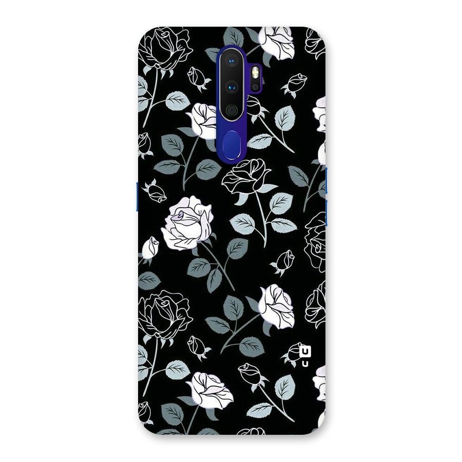 Black Artsy Bloom Back Case for Oppo A9 (2020)
