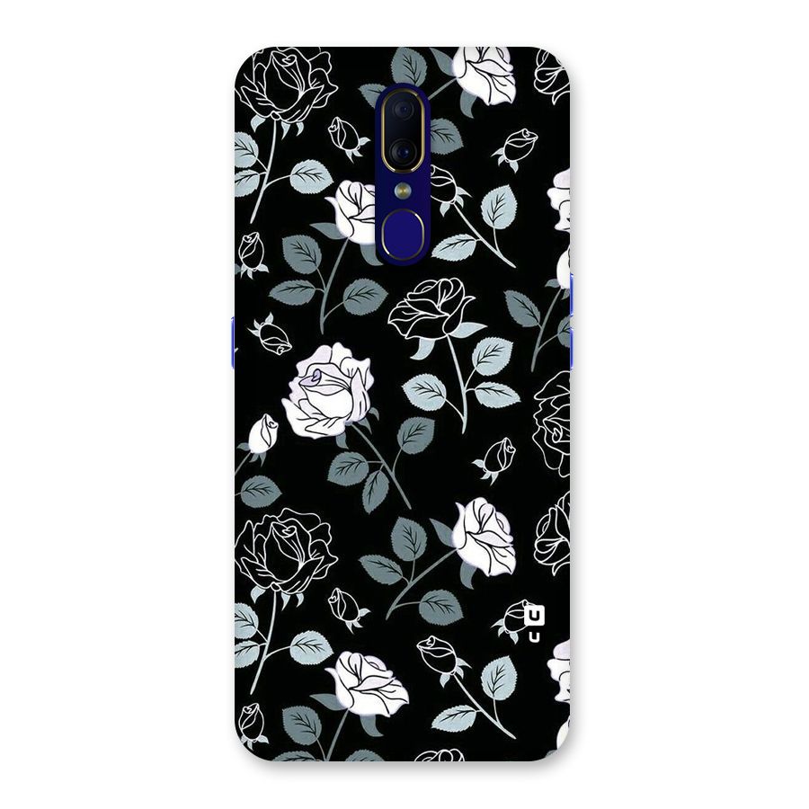 Black Artsy Bloom Back Case for Oppo F11