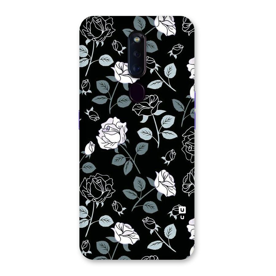 Black Artsy Bloom Back Case for Oppo F11 Pro