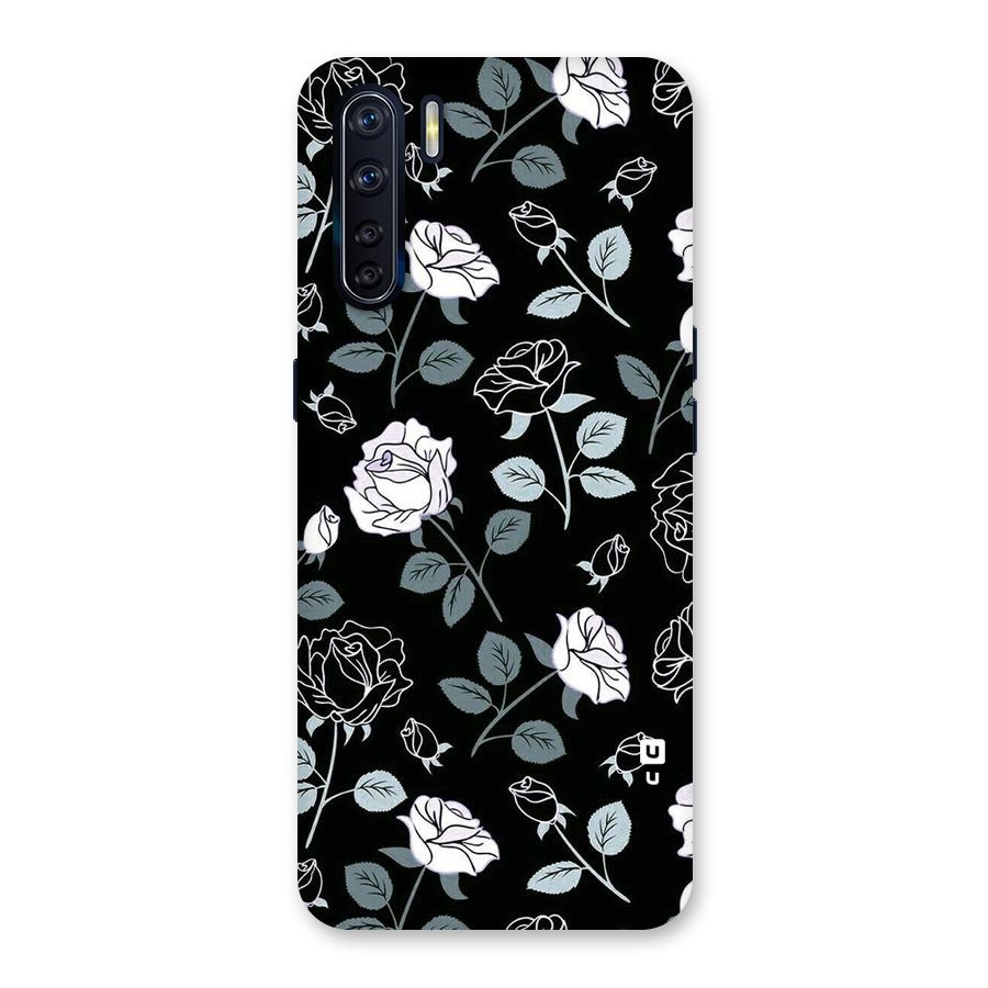 Black Artsy Bloom Back Case for Oppo F15