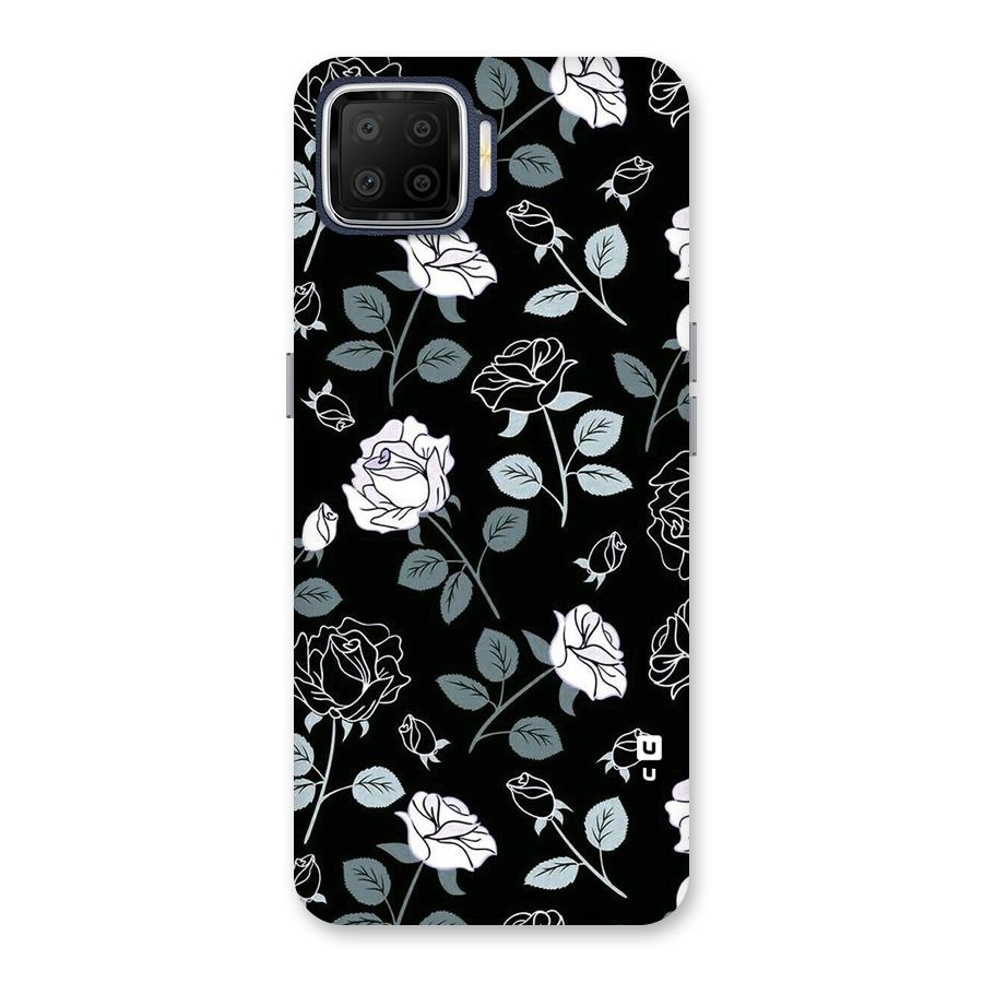 Black Artsy Bloom Back Case for Oppo F17