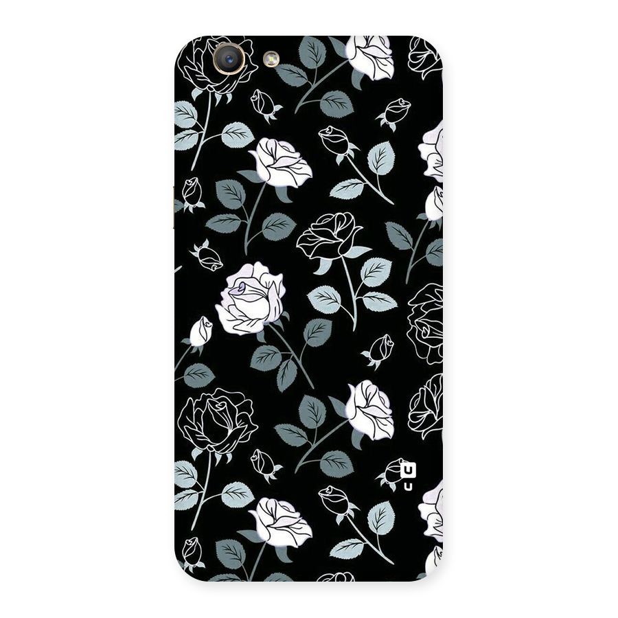 Black Artsy Bloom Back Case for Oppo F1s