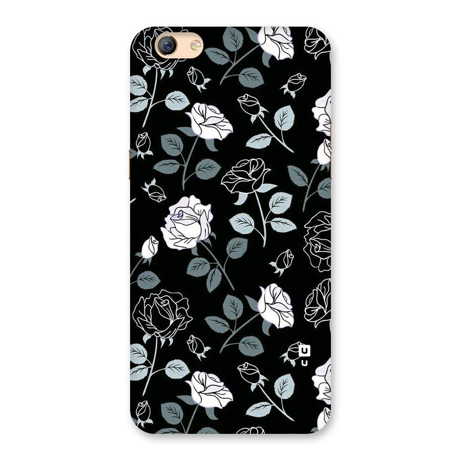 Black Artsy Bloom Back Case for Oppo F3 Plus