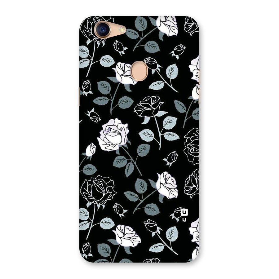 Black Artsy Bloom Back Case for Oppo F5