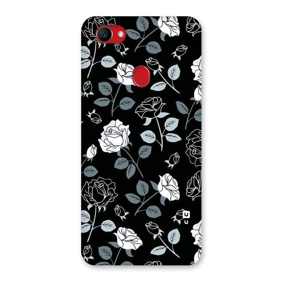 Black Artsy Bloom Back Case for Oppo F7