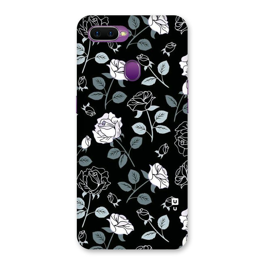 Black Artsy Bloom Back Case for Oppo F9