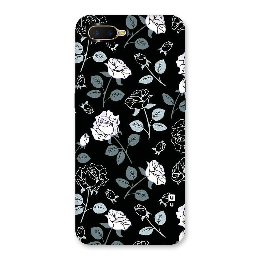 Black Artsy Bloom Back Case for Oppo K1