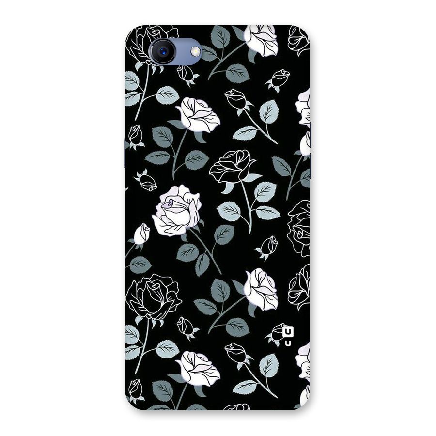 Black Artsy Bloom Back Case for Oppo Realme 1