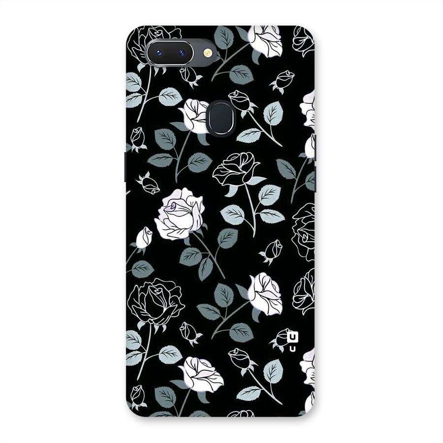 Black Artsy Bloom Back Case for Oppo Realme 2