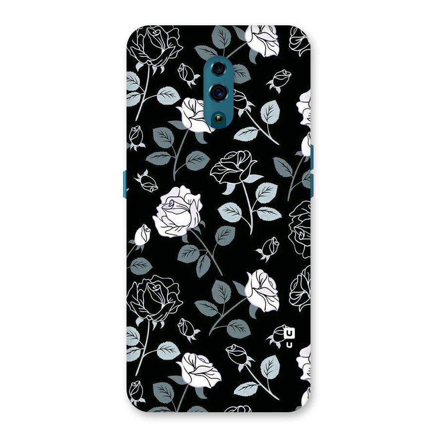Black Artsy Bloom Back Case for Oppo Reno