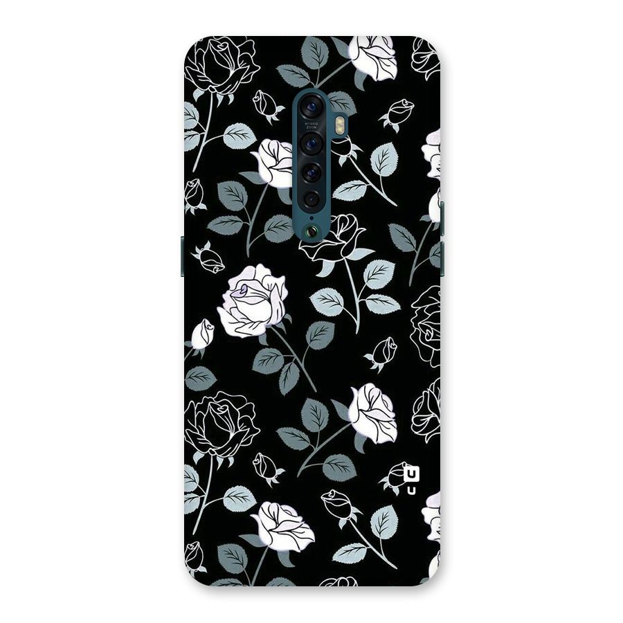 Black Artsy Bloom Back Case for Oppo Reno2