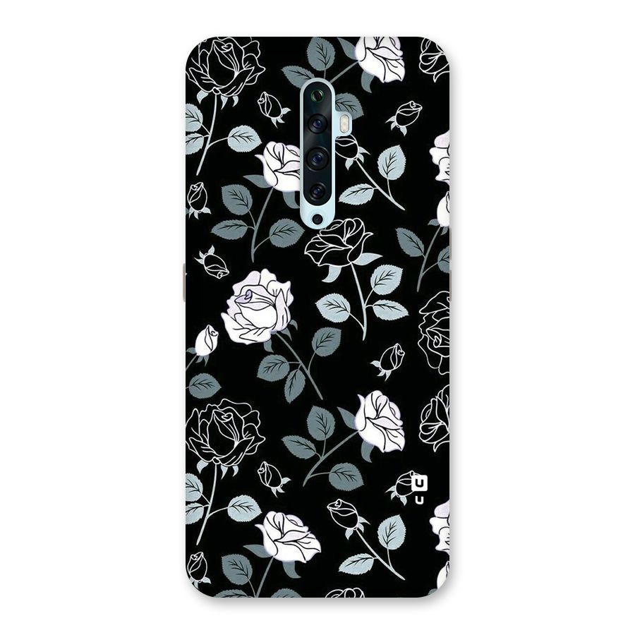 Black Artsy Bloom Back Case for Oppo Reno2 F