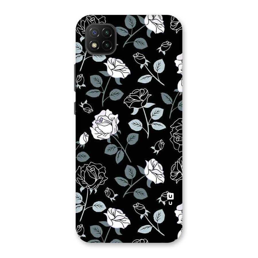 Black Artsy Bloom Back Case for Poco C3