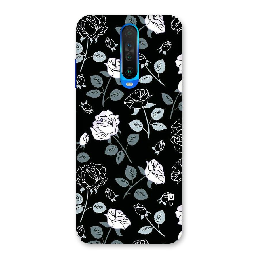 Black Artsy Bloom Back Case for Poco X2