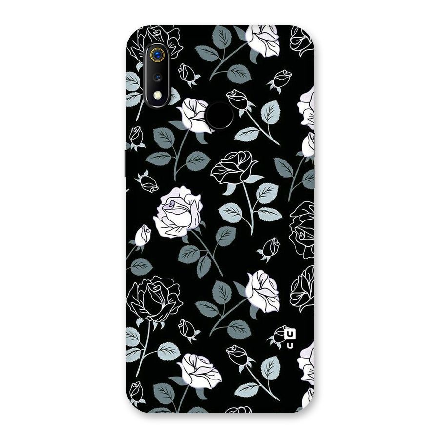 Black Artsy Bloom Back Case for Realme 3