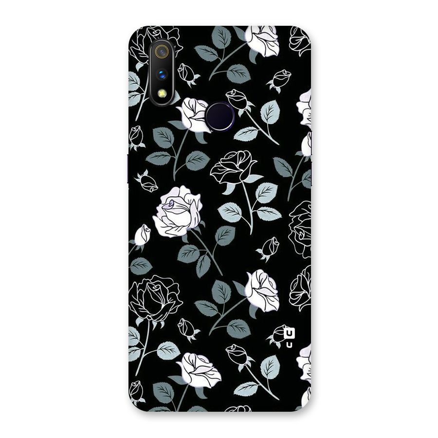 Black Artsy Bloom Back Case for Realme 3 Pro