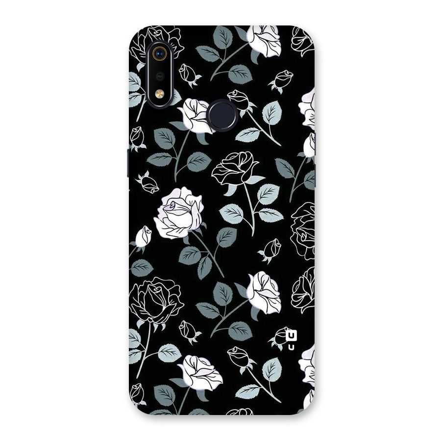 Black Artsy Bloom Back Case for Realme 3i
