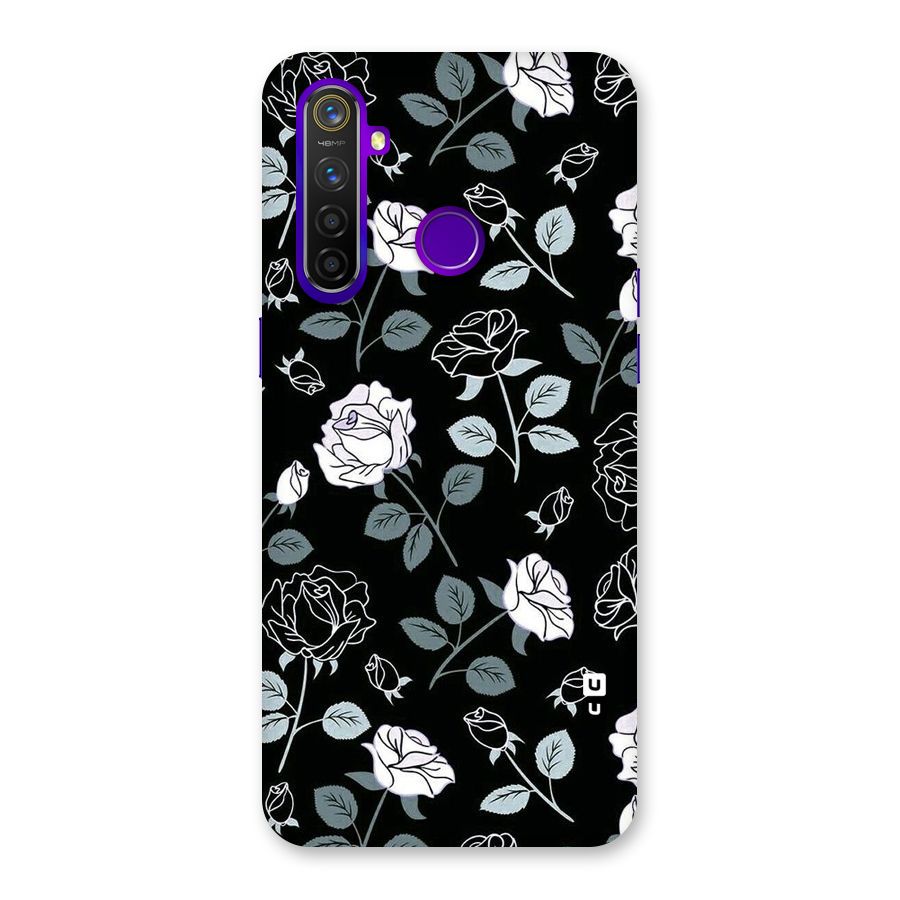 Black Artsy Bloom Back Case for Realme 5 Pro