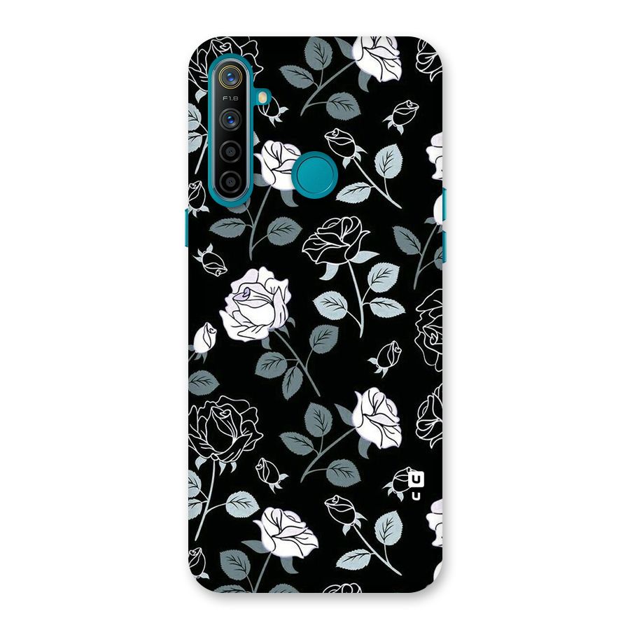 Black Artsy Bloom Back Case for Realme 5i