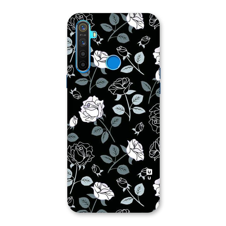 Black Artsy Bloom Back Case for Realme 5s