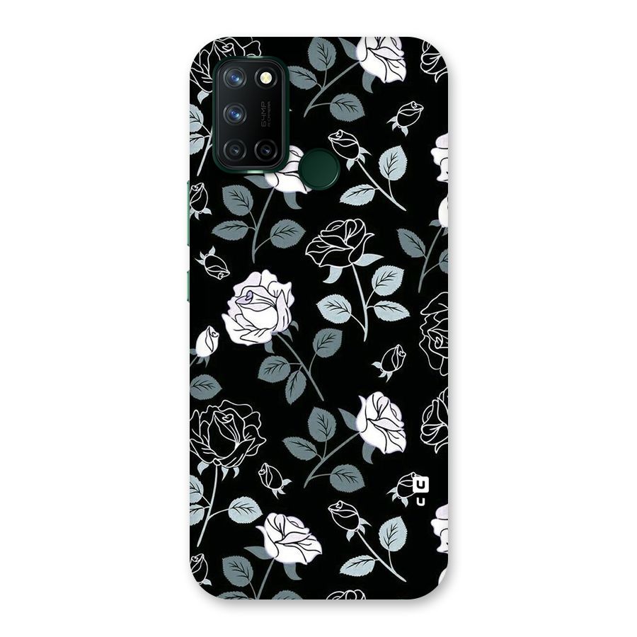 Black Artsy Bloom Back Case for Realme 7i