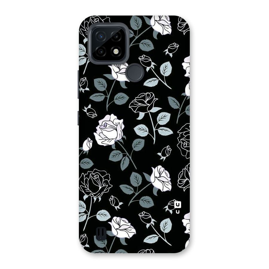Black Artsy Bloom Back Case for Realme C21