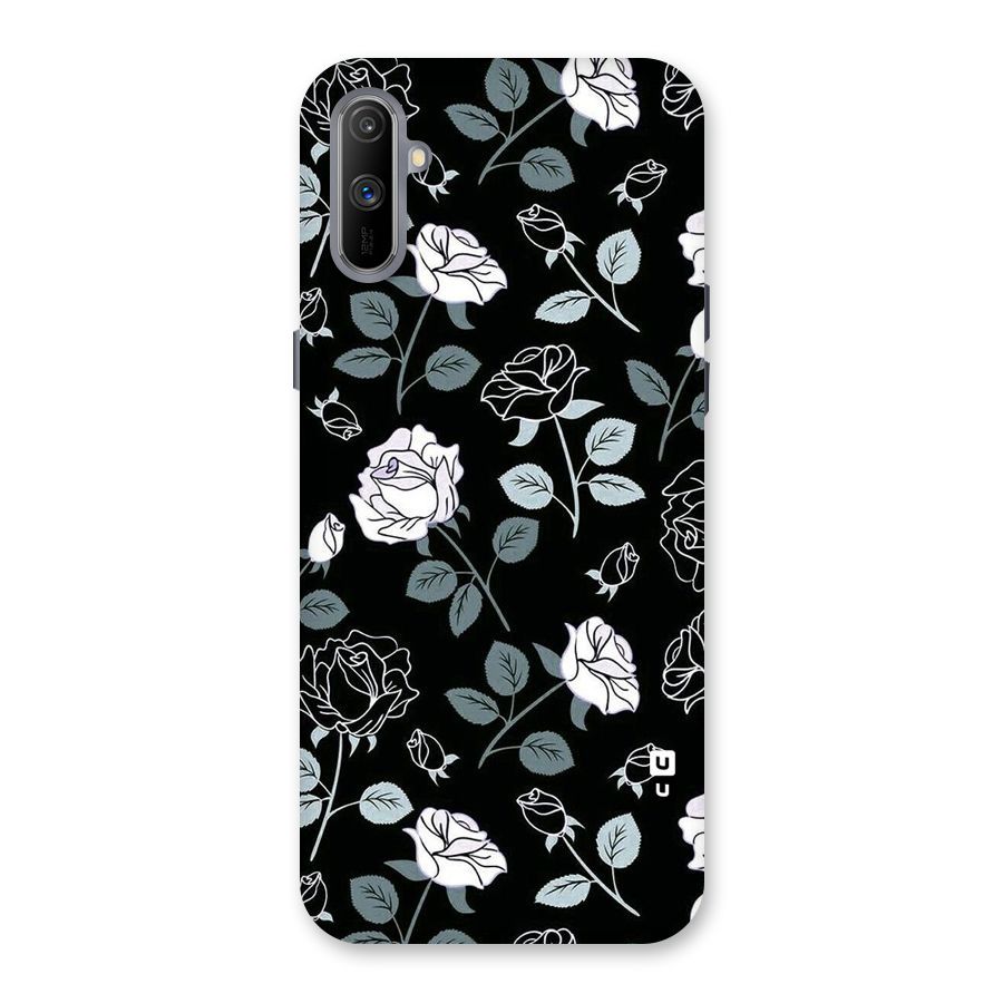 Black Artsy Bloom Back Case for Realme C3
