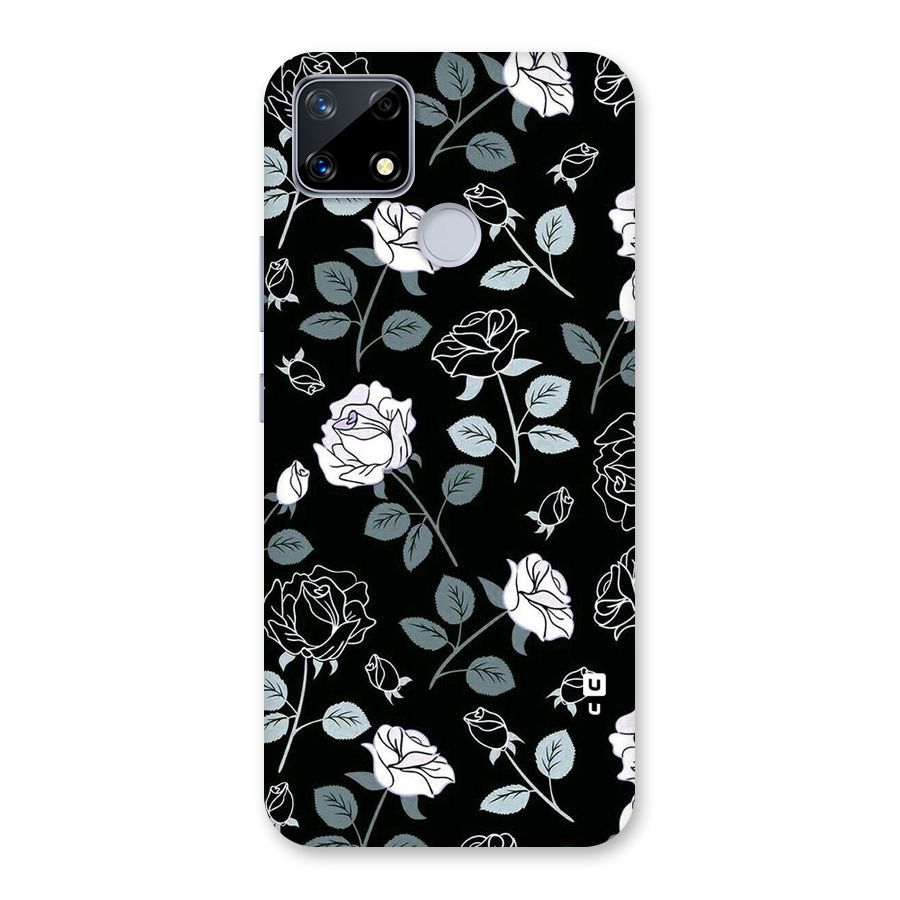 Black Artsy Bloom Back Case for Realme Narzo 20