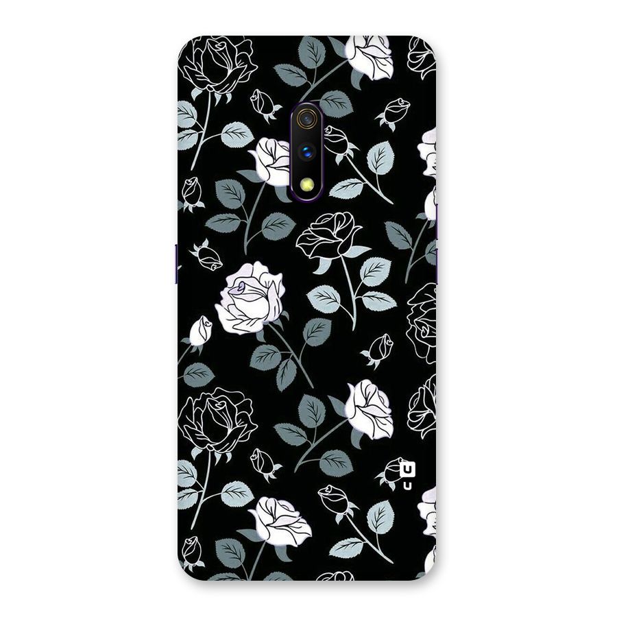 Black Artsy Bloom Back Case for Realme X