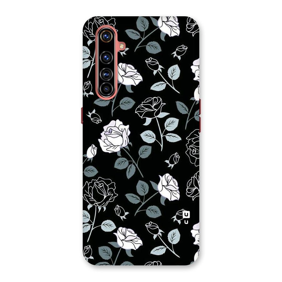 Black Artsy Bloom Back Case for Realme X50 Pro