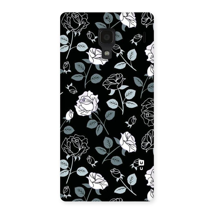 Black Artsy Bloom Back Case for Redmi 1S