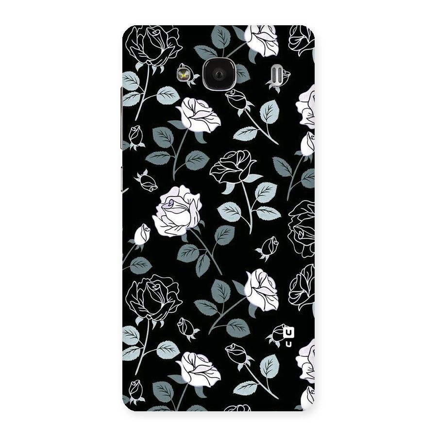 Black Artsy Bloom Back Case for Redmi 2