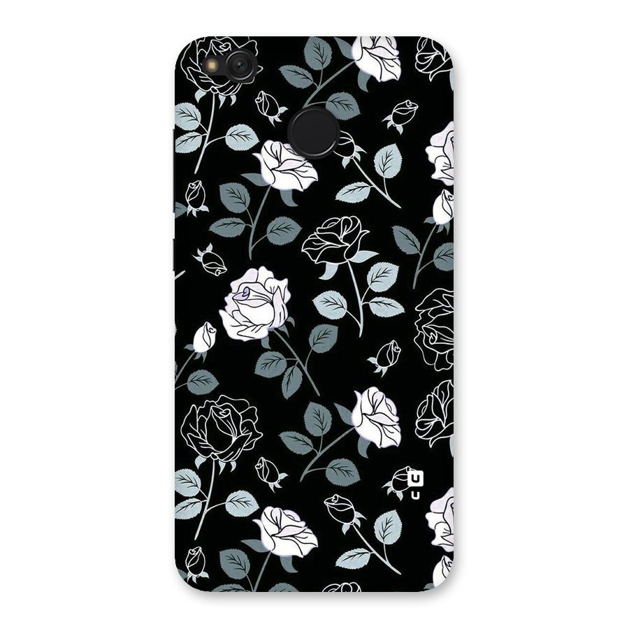 Black Artsy Bloom Back Case for Redmi 4