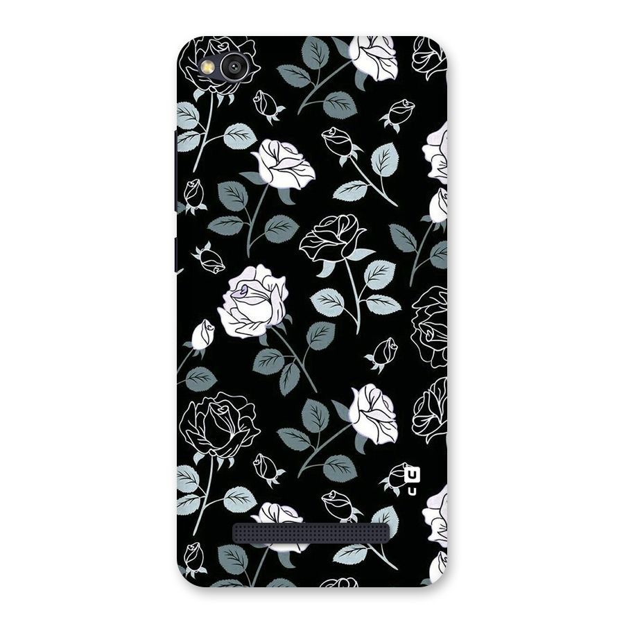 Black Artsy Bloom Back Case for Redmi 4A