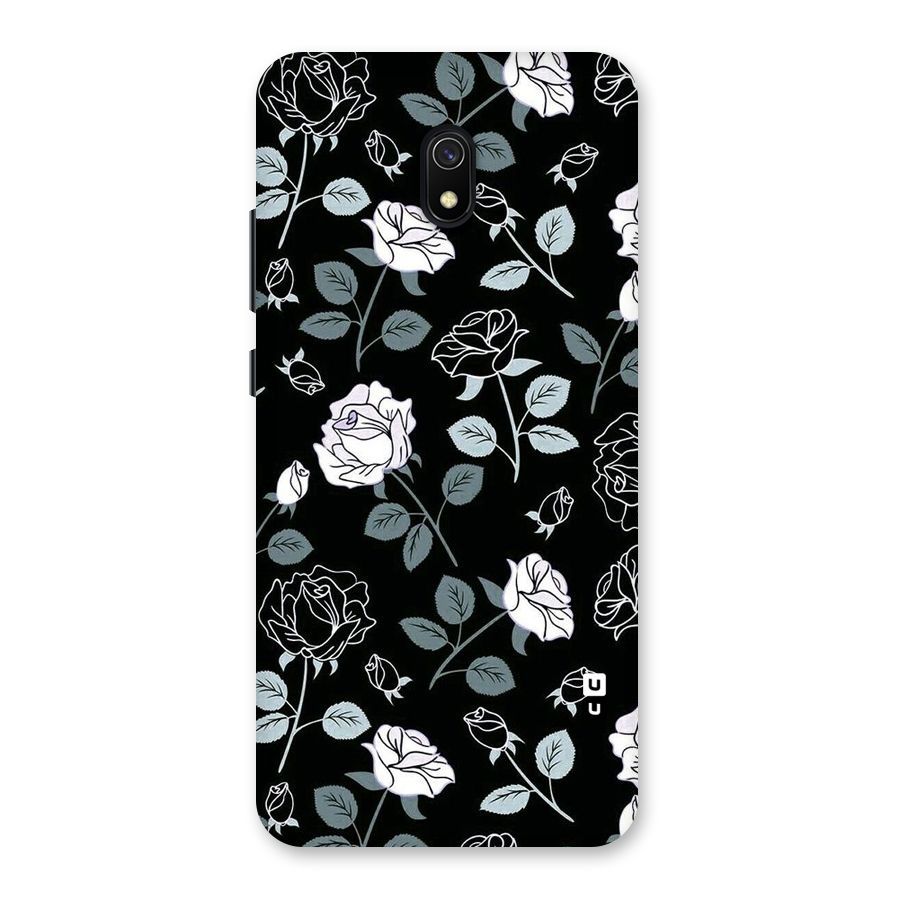 Black Artsy Bloom Back Case for Redmi 8A