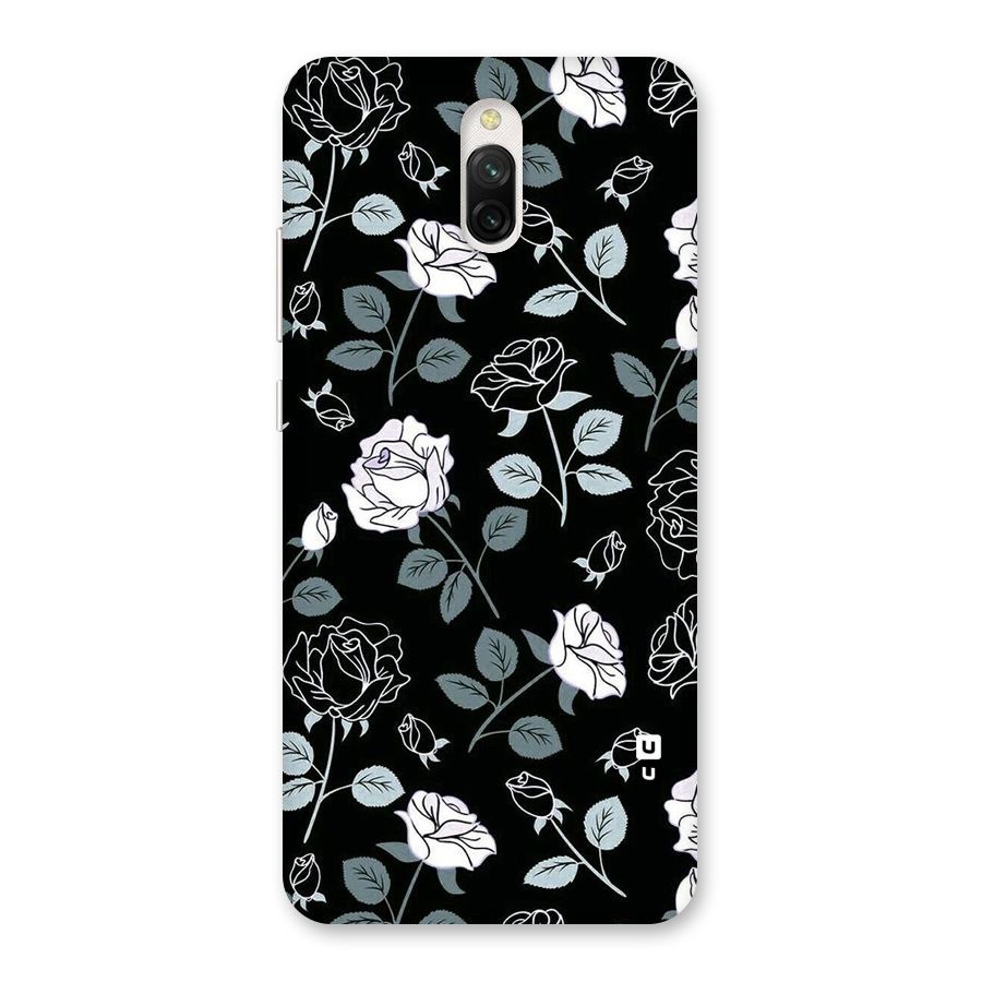 Black Artsy Bloom Back Case for Redmi 8A Dual