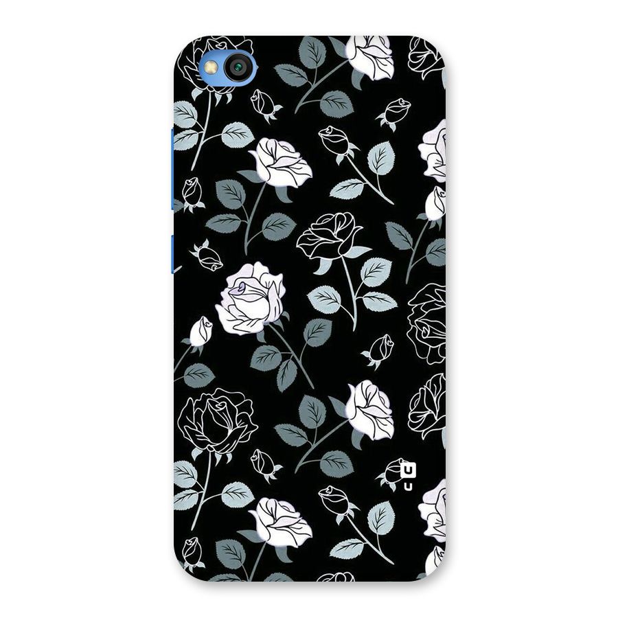 Black Artsy Bloom Back Case for Redmi Go
