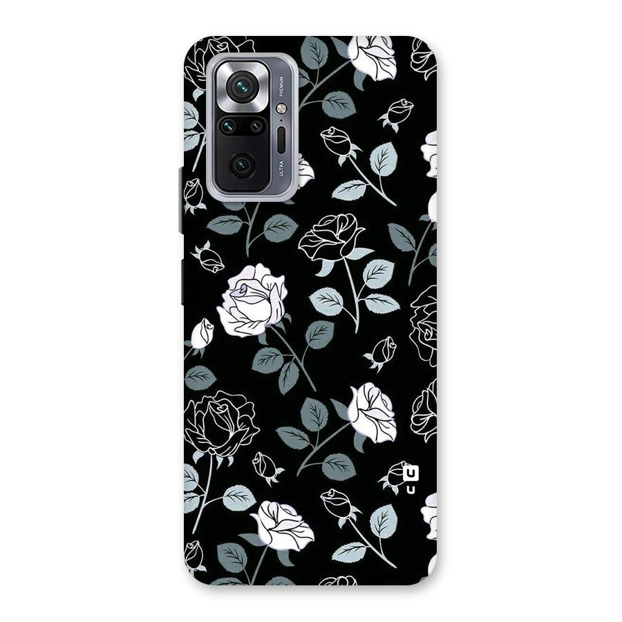 Black Artsy Bloom Back Case for Redmi Note 10 Pro Max
