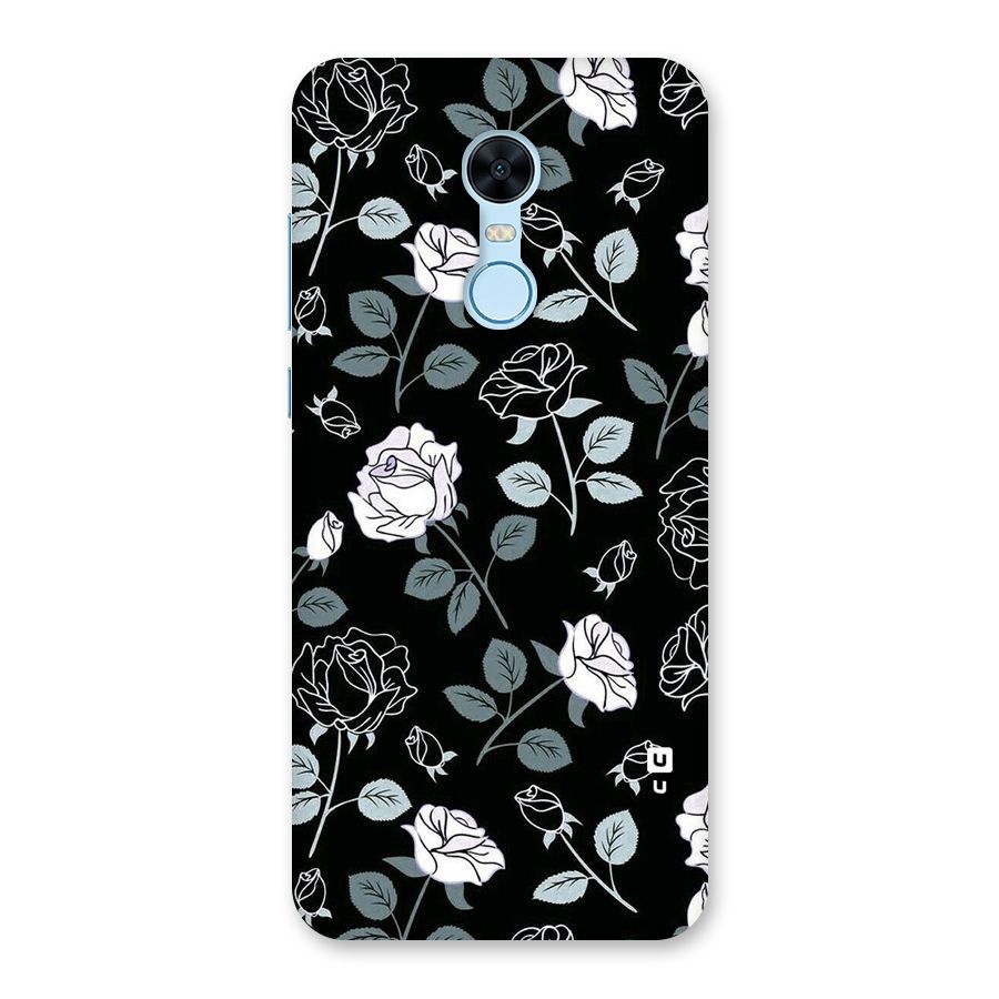 Black Artsy Bloom Back Case for Redmi Note 5
